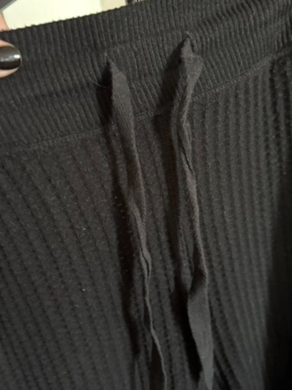 Torrid Waffle Black Wide-leg Sleep Pants - Picture 4 of 7